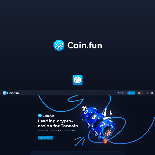 Coin.fun – Crypto Casino/Gambling Logo Design by -Didan-