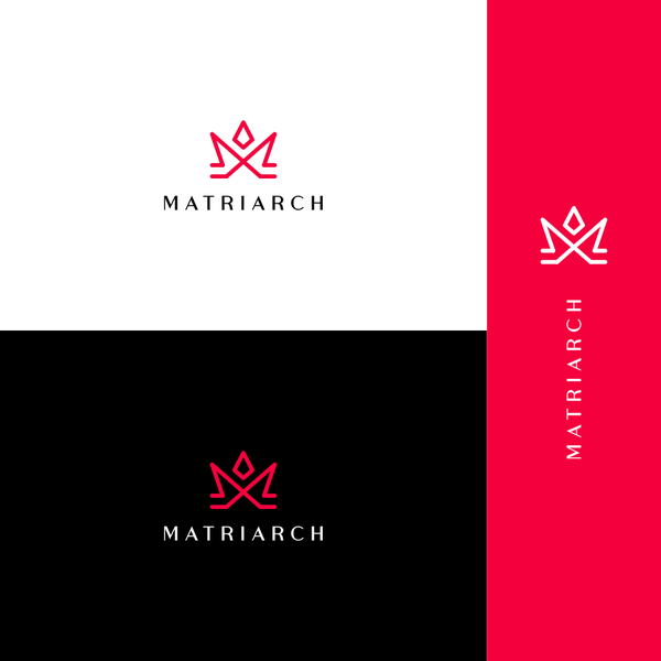 Design by b7a titled "crown with letter M monoline concept"