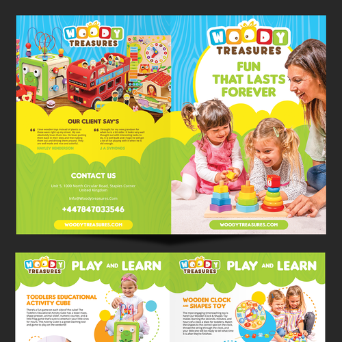 ATTRACTIVE CATALOG FOR EDUCATIONAL WOODEN CHILDREN'S TOYS Diseño de Rose ❋