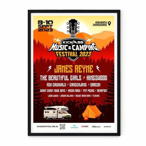 Design Music & Camping Festival Poster Design by vsardju