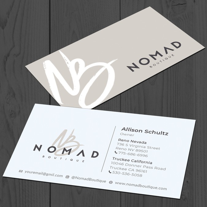 Nomad Boutique Needs A Biz Card! | Business card contest