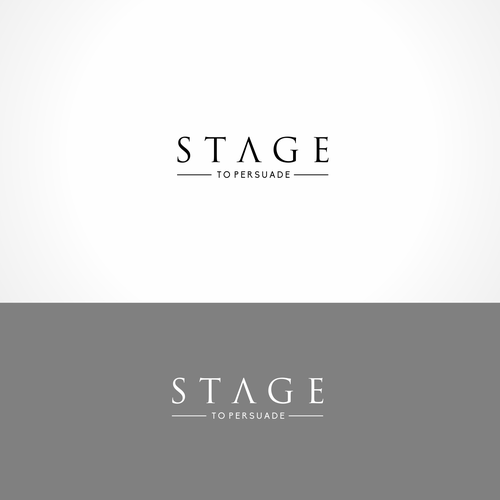 Create a clean, sophisticated illustration for Stage to Persuade. Think ...