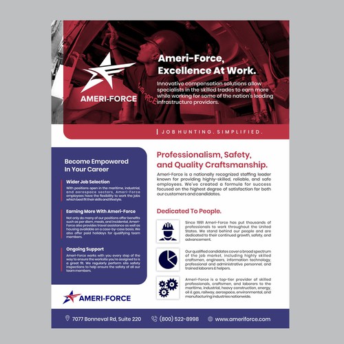 Ameri-Force electronic brochure Design by Dzine Solution