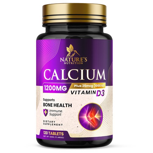 Calcium Plus Vitamin D3 Design Needed for Nature's Nutrition Design réalisé par Davi Giolo ★