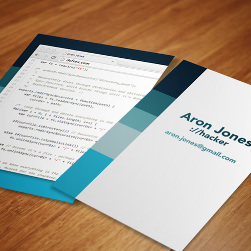 Create an elegant business card for an entrepreneurial hacker Design by BXG