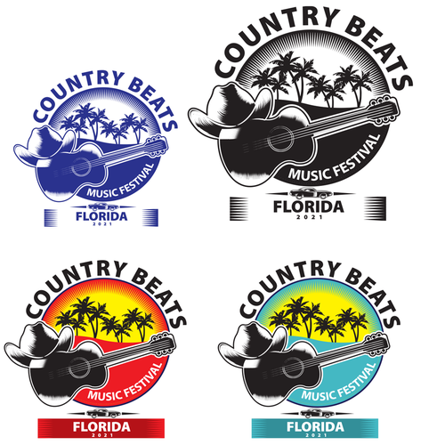 Iconic logo for iconic event for country music festivals in Florida Design by N. Lewis