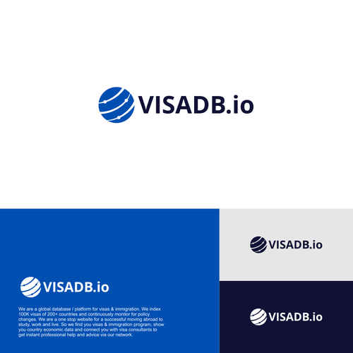 Global visa & immigration platform needs a LOGO. Design by Vanessa Bañares