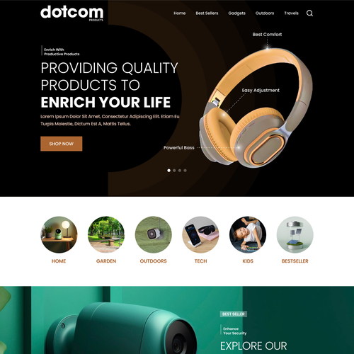*GUARANTEED PAYOUT* - ECommerce Gadget Store Front Page Design by MercClass