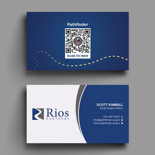 QR Code Handout Card for Veteran Care Innovation Design by Hasanssin