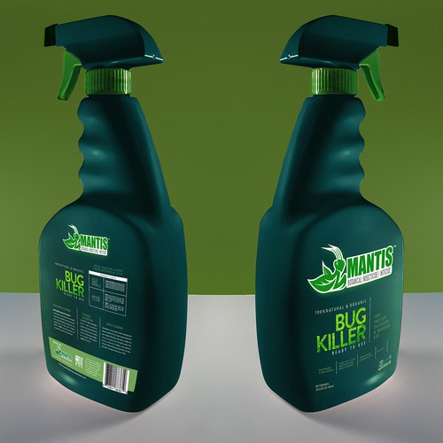 NATURAL & ORGANIC BUG KILLER SPRAY BOTTLE LABEL Design by leandropalencia84