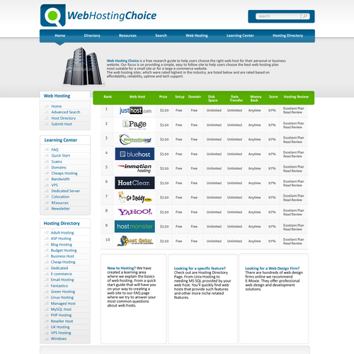 Redesign WebHostingChoice.com Design by Matiasn