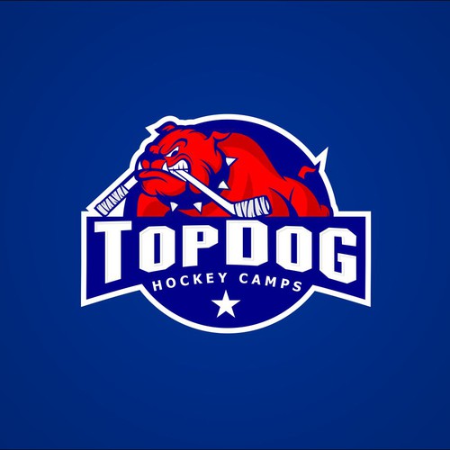 logo for Top Dog Hockey Réalisé par dinoDesigns