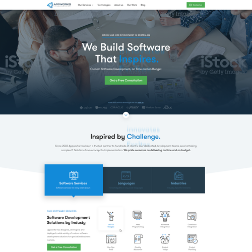 Software Development Company / Agency - Re-design Design by MetalDesigns