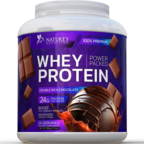 Tasty Whey Protein Chocolate Design Needed for Nature's Nutrition Design réalisé par R O S H I N