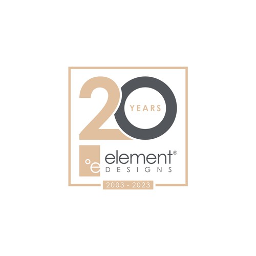 Custom High-end Modern Furniture Manufacturer's 20th Anniversary Logo Design by perféctroll