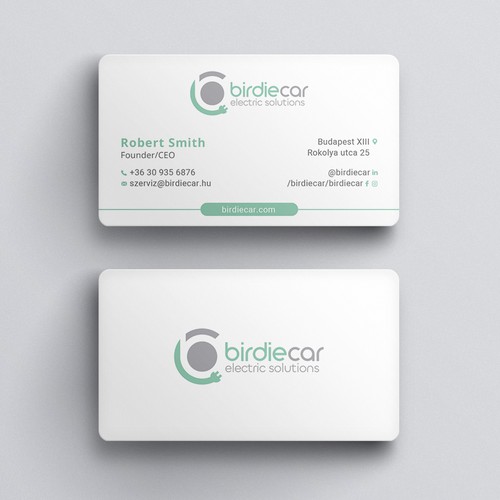 business card for company called birdie Design by Roni_