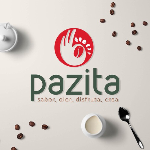 buscando un logo para Pazita, que quiere dar sabor en la cocina Design by IvanFO