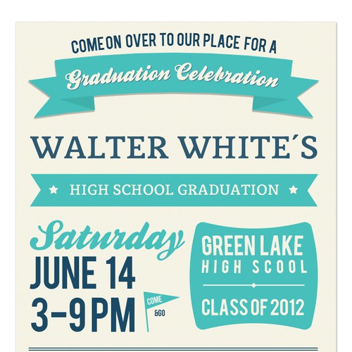 Picaboo 5" x 7" Flat Graduation Party Invitations (will award up to 15 designs!) Ontwerp door smashingbug
