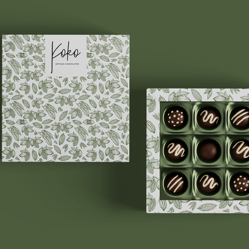 Design a folding chocolate box Design by TechNext Studio