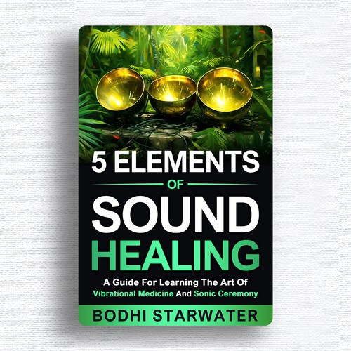 Quantum, attractive, magical cover for Sound Healing book Design by Designtrig
