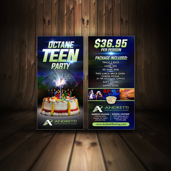 Birthday parties rack card
