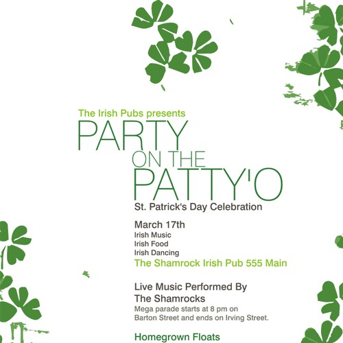 Create the next design for TicketPrinting.com St Patrick's Day POSTER & EVENT TICKET Diseño de roopaljain