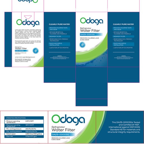 Looking for modern & luxurious redesign of water filter packaging Design by syakuro