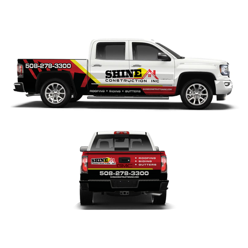 Roofing Company needs vehicle wrap! Guaranteed! Modern & Elegant for GMC Denali 2018 White Truck ! Diseño de Peper Pascual