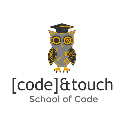 Crear logo con un personaje tipo dibujos animados(opcional)   relacionado con la programación de código Design by oink! design