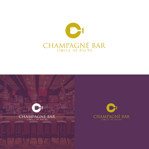 Luxury and modern Champagne Bar logo-ontwerp door Gladiator_Design