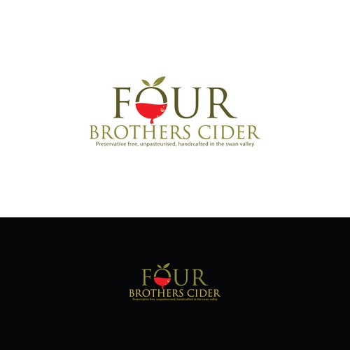 Create a captivating fresh logo for Four Brothers Cider! Logo design