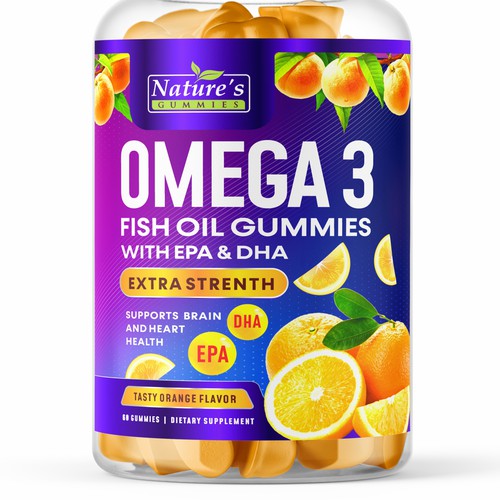 Tasty Omega 3 Fish Oil Gummies Design needed for Nature's Gummies Design von GenScythe