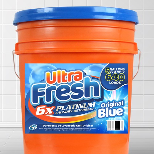 Ultra Fresh laundry soap label Réalisé par Dzhafir
