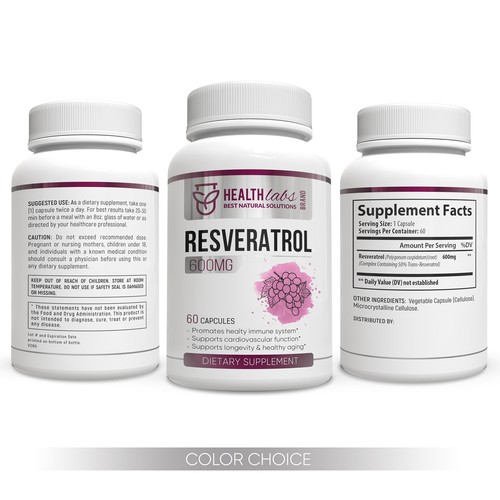 New Brand Health Supplement Brand Label Design Design by m.art.designs