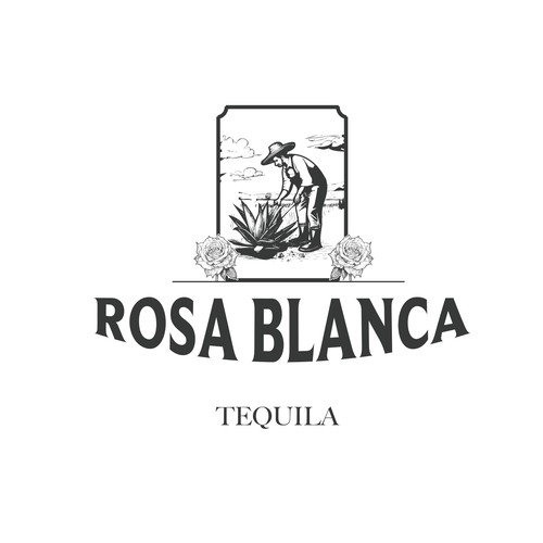 Tequila! A brand a logo that is made with LOVE for a new Tequila Company - ROSA BLANCA Design by logorad