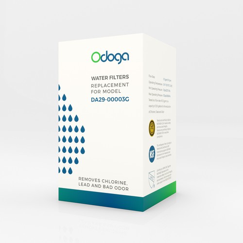 Looking for modern & luxurious redesign of water filter packaging Design by awakin