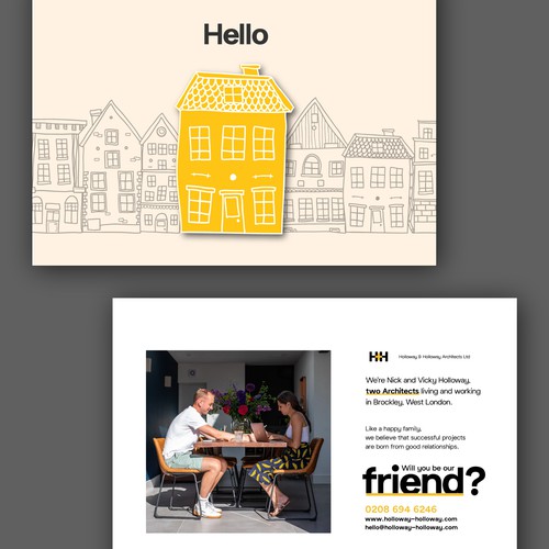 Fun flyer for couple run architecture studio Design by Dkika™