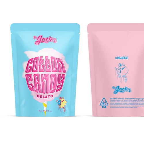 Designs Cotton Candy gelato cannabis bag Product packaging contest