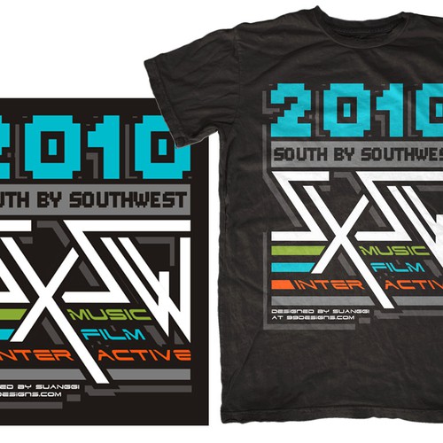 Design Official T-shirt for SXSW 2010  Design by Zavier
