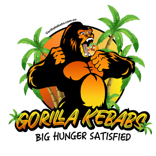 Design a hipster cartoon/restaurant fast food style logo for Gorilla Kebabs. Design by JoyDesign:)