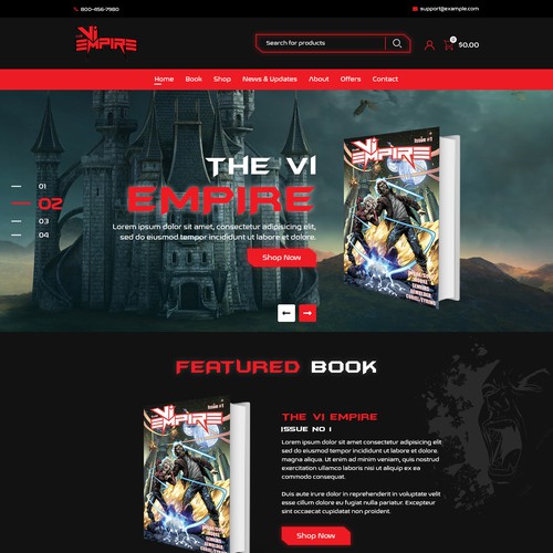 Comic Book Website Design by Factotum Designs