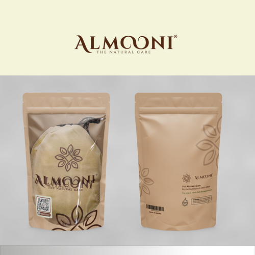 Design a simple yet elegant polybag packaging for our loofah brand Design by Sgizelle