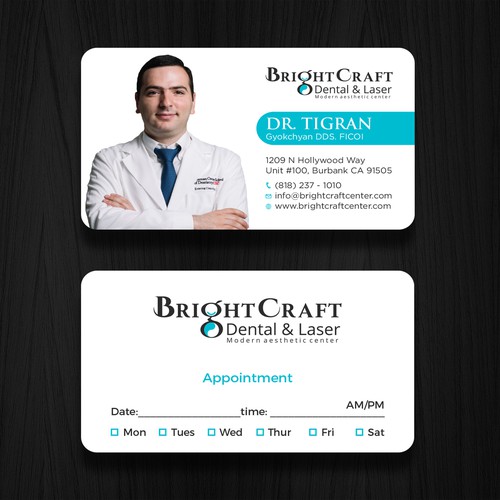 Modern Dental and Medical SPA business card Design réalisé par RENEXIT