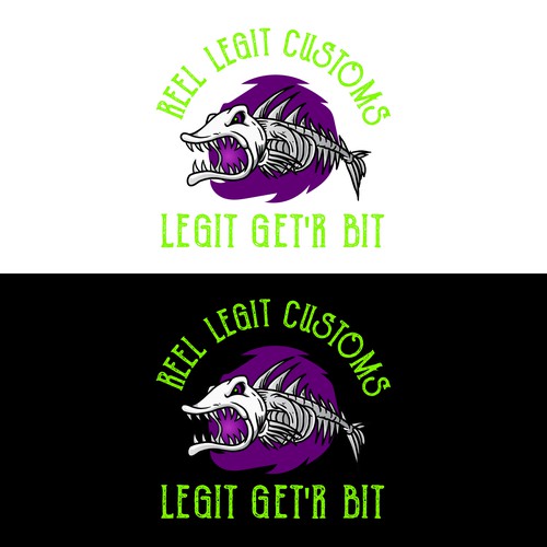 Custom bait painters looking to "lure" creative spirits for a logo design! Design by deb•o•nair