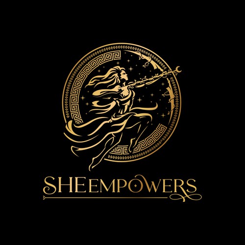 SHEempowers - luxurious design of a woman preferrably in some kind of a circle to appeal to women professionals Design by Sprinkle Studio