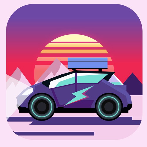 Design an iOS App icon for an electric vehicle trip planner Design by Andres M.