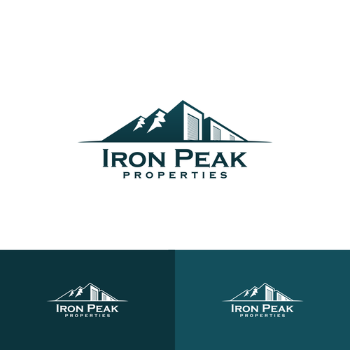 Logo combining geometric abstract mountains with industrial buildings for real estate company Design von ghe_12