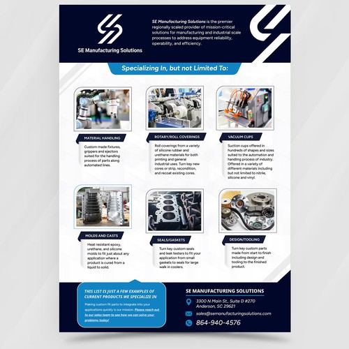 Clean single page line card for potential customers Design by Chriest.