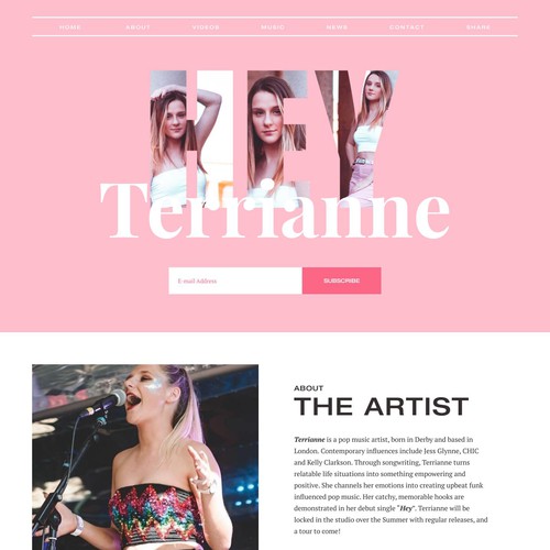 Design a website for artists of a London-based record label. Design by anushka1arta