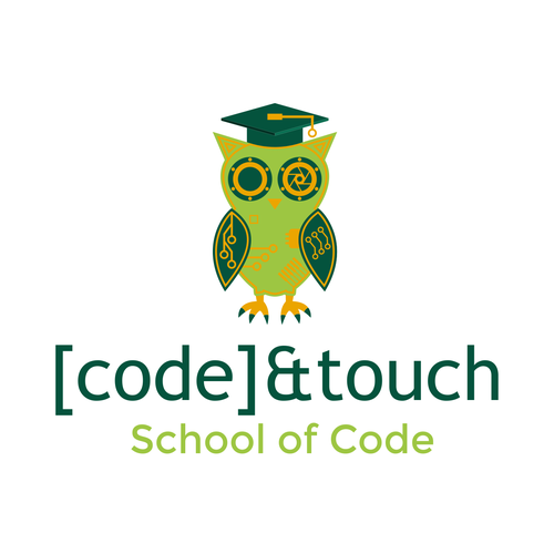 Crear logo con un personaje tipo dibujos animados(opcional)   relacionado con la programación de código Design by oink! design